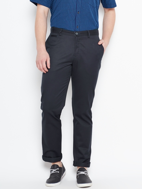 

Blackberrys Men Navy Blue Smart Regular Fit Solid Chinos