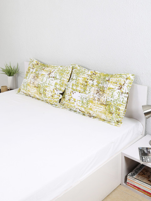 

House This Set of 2 Green Printed 19"x 27" Rectangular Pillow Covers