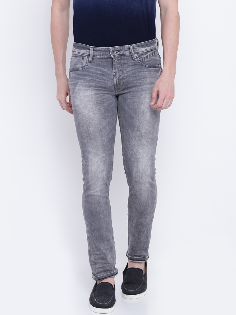 

United Colors of Benetton Men Grey Skinny Fit Mid-Rise Clean Look Stretchable Jeans
