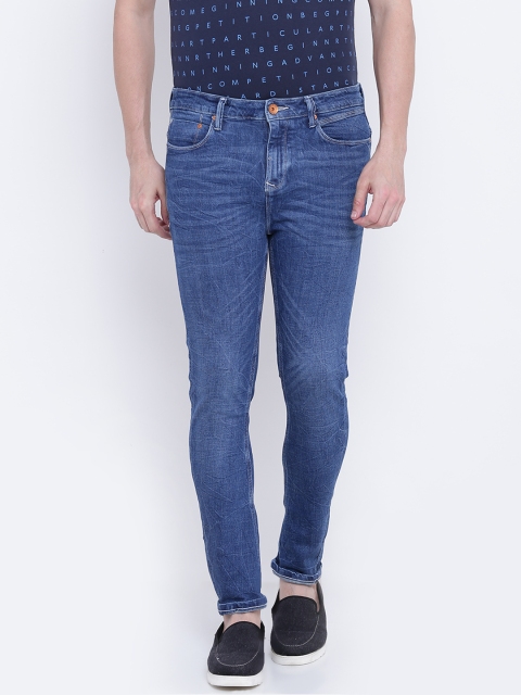 

United Colors of Benetton Men Blue Skinny Fit Mid-Rise Clean Look Stretchable Jeans
