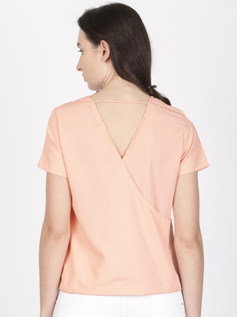 

ether Women Peach-Coloured Solid Top