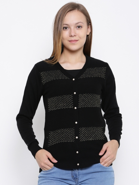 

Park Avenue Woman Black Striped Cardigan
