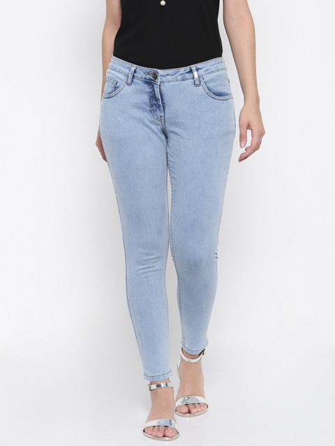 

Park Avenue Woman Blue Super Slim Fit Low-Rise Clean Look Stretchable Jeans