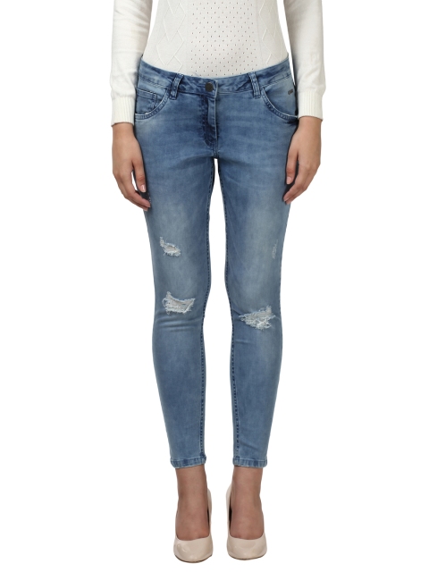 

Park Avenue Women Blue Skinny Fit Mid-Rise Mildly Distressed Stretchable Jeans