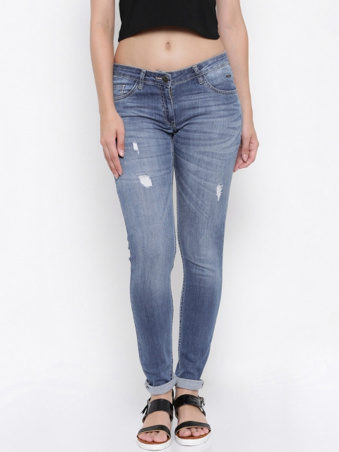 

Park Avenue Women Blue Skinny Fit Low-Rise Low Distress Jeans
