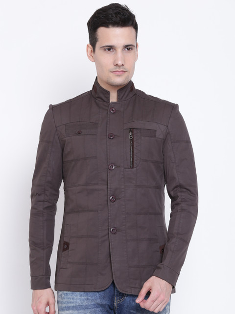 

Fort Collins Men Coffee Brown Solid Tailored Jacket