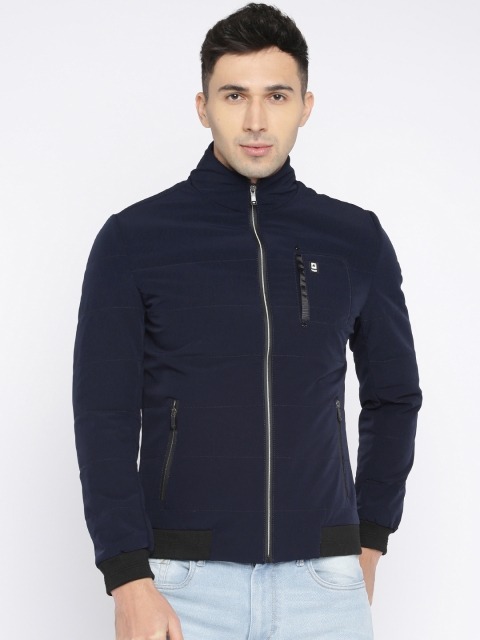 

Fort Collins Men Navy Solid Padded Jacket, Navy blue