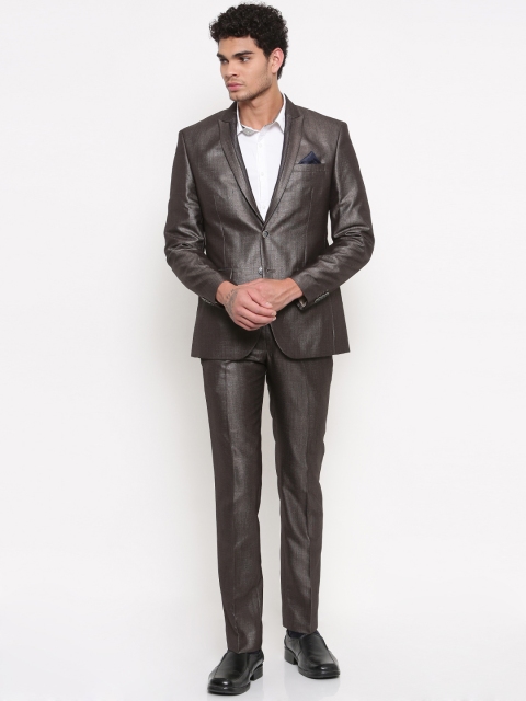 

Parx Men Grey Super Slim Fit Single-Breasted Party Suit