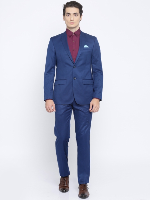 

Park Avenue Blue Single-Breasted Slim Fit Formal Suit