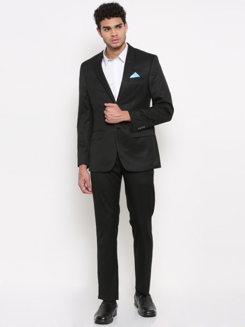 

Park Avenue Black Single-Breasted Slim Fit Formal Suit