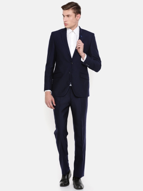 

Raymond Men Blue Solid Single-Breasted Contemporary Fit Formal Suit