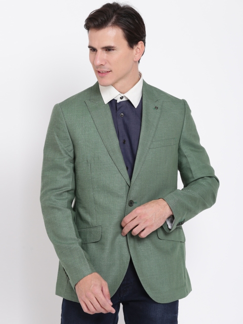 

Raymond Men Green Single-Breasted Slim Fit Formal Blazer