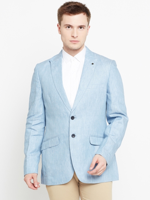 

Raymond Blue Linen Single-Breasted Slim Fit Casual Blazer