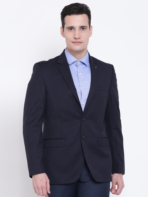 

Raymond Navy Tailored Contemporary Fit Single-Breasted Formal Blazer, Navy blue
