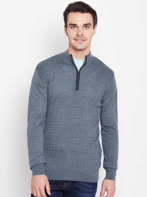 

Raymond Men Blue Cable Knit Pullover