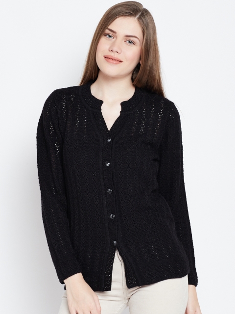 

Duke Women Black Self-Design Cardigan