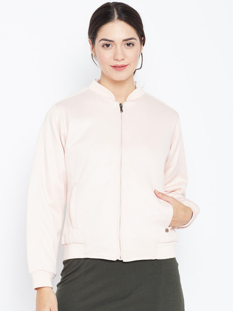 

Duke Stardust Women Peach-Coloured Solid Quilted Jacket