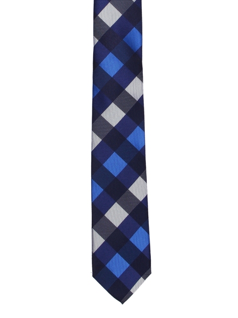 

Tossido Blue Woven Checked Tie