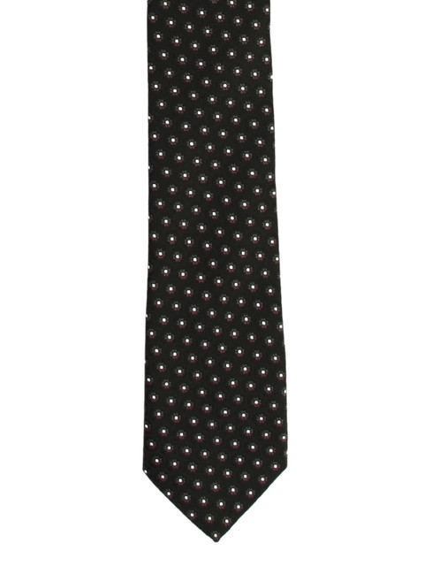 

Tossido Black Woven Design Slim Tie