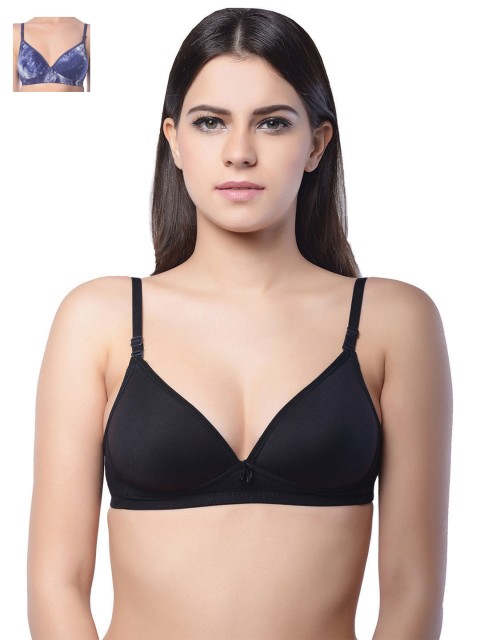

Lady Lyka Pack of 2 T-shirt Bras BREEZ-BLK-DENIM, Black