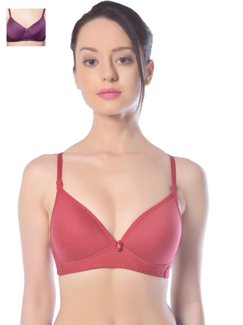 

Lady Lyka Pack of 2 T-shirt Bras BREEZ-MRN-MISTIQUE-PPL, Maroon