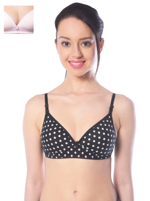 

Lady Lyka Pack of 2 T-shirt Bras BREEZ-PNK-BLACK-ROSE-3