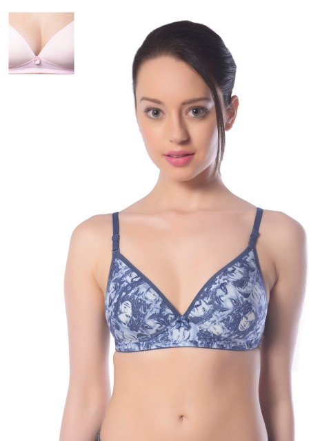 

Lady Lyka Pack of 2 T-shirt Bras BREEZ-PNK-DENIM-5-BLU, Blue