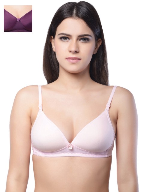 

Lady Lyka Pack of 2 T-shirt Bras BREEZ-PNK-MISTIQUE-PPL, Pink