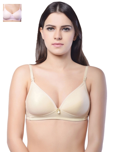 

Lady Lyka Pack of 2 Lightly Padded T-shirt Bras BREEZ-SKN-MISTIQUE-PNK, Beige