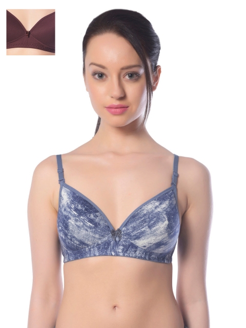 

Lady Lyka Pack of 2 T-shirt Bras BREEZ-WHN-DENIM, Burgundy