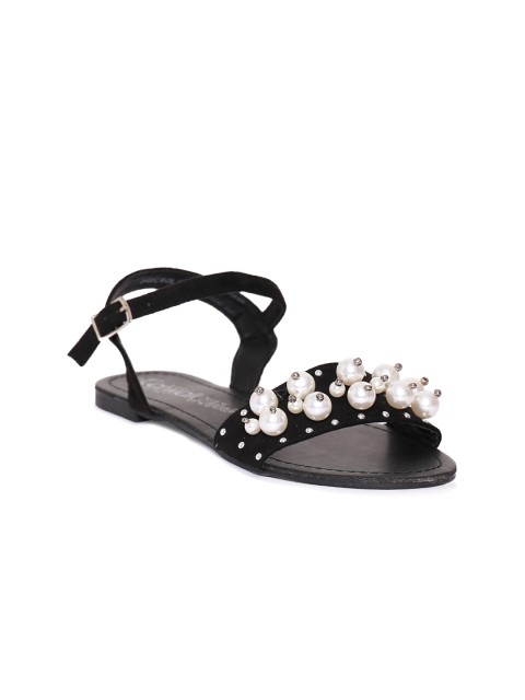 

Catwalk Women Black Embellished Open Toe Flats