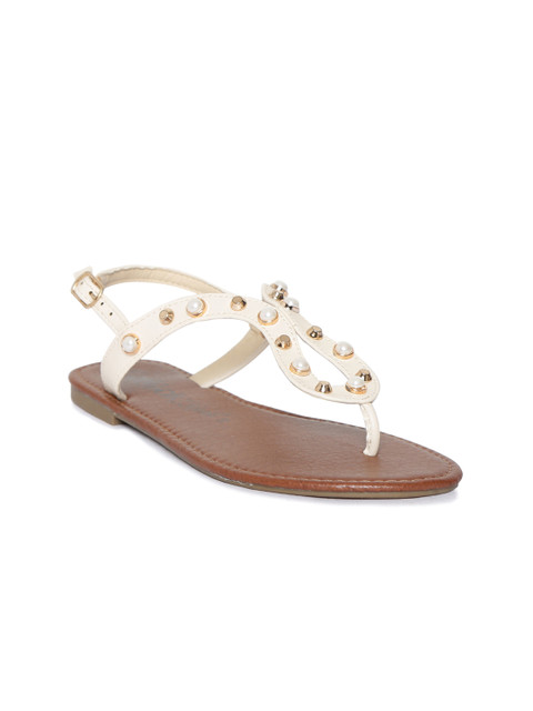 

Catwalk Women Beige Embellished Open Toe Flats