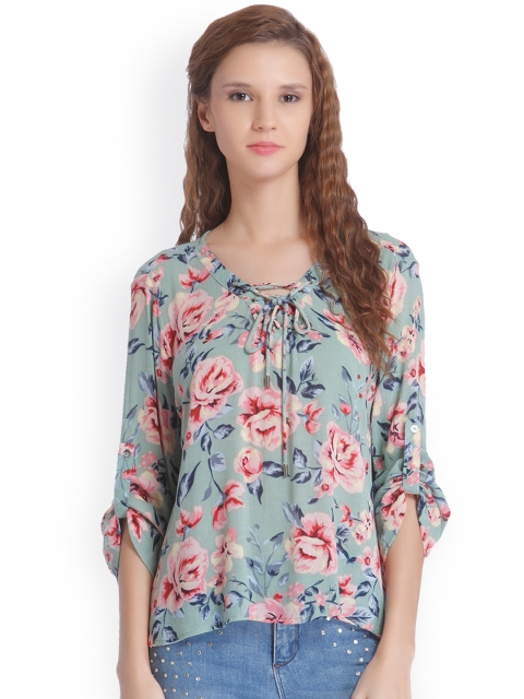 

ONLY Women Green Printed Top
