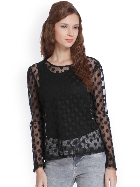 

ONLY Women Black Lace Top