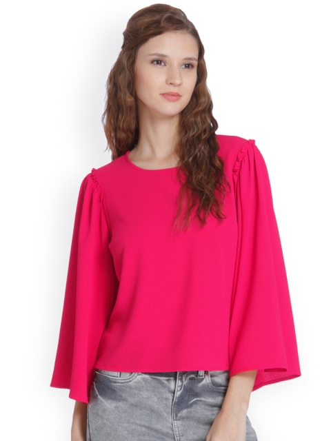 

ONLY Women Pink Solid Top