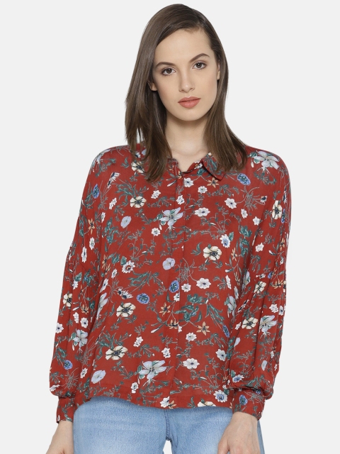 

ONLY Women Brown Regular Fit Printed Casual Shirt