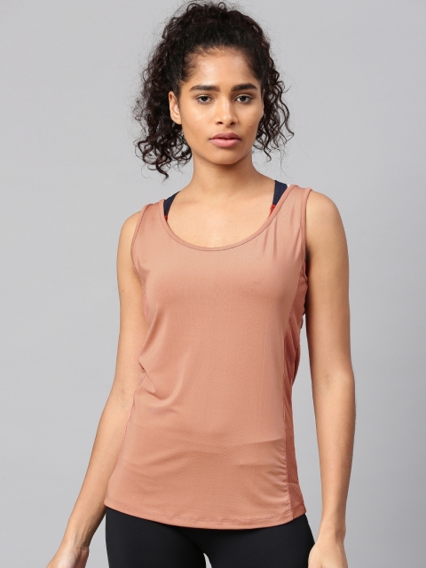 

HRX by Hrithik Roshan Women Peach-Coloured Solid Top