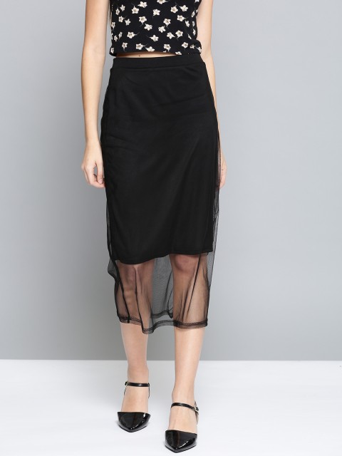 

NUSH Women Black Pencil Skirt