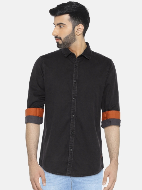 

Being Human Men Charcoal Slim Fit Solid Casual Shirt