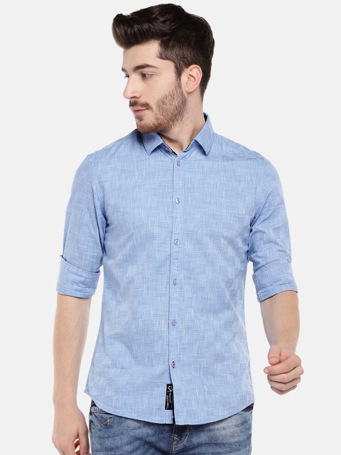 

Being Human Men Blue Slim Fit Self Design Casual Shirt