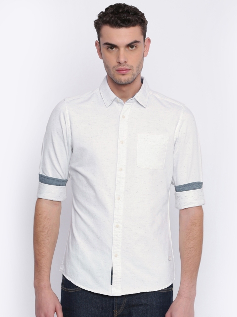 

Being Human Men White Slim Fit Casual Shirt