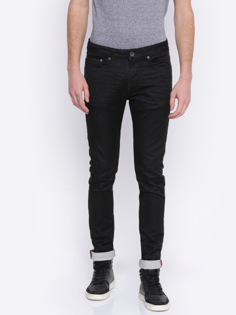 

Being Human Clothing Men Black Super Skinny Fit Mid-Rise Clean Look Stretchable Jeans