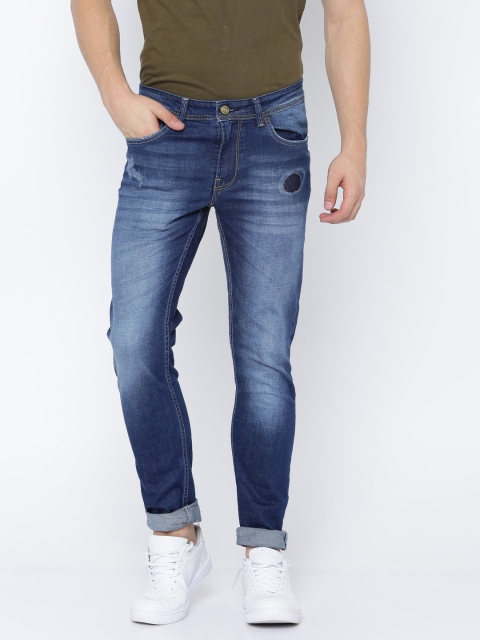 

Being Human Clothing Men Blue Skinny Fit Mid-Rise Mildly Distressed Stretchable Jeans