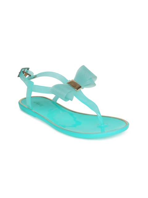

Lavie Women Sea Green Solid Synthetic T-Strap Flats
