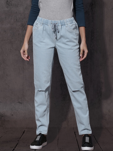 

Roadster Women Blue Slim Fit Mid-Rise Slash Knee Stretchable Jeans