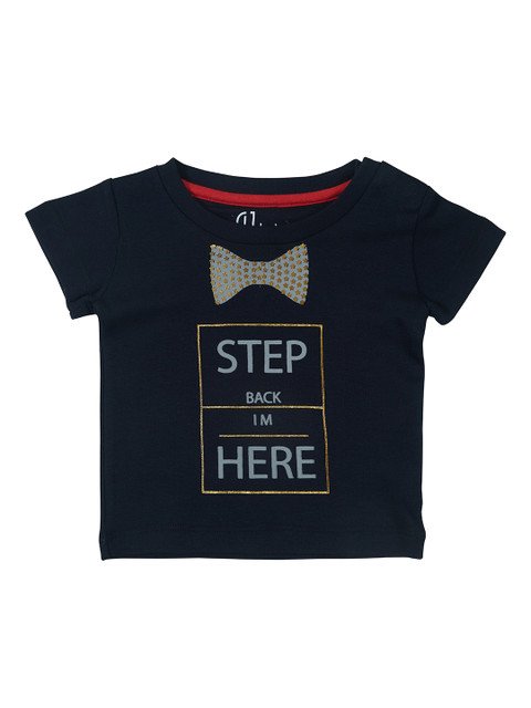 

Gini and Jony Boys Blue Printed Round Neck T-shirt