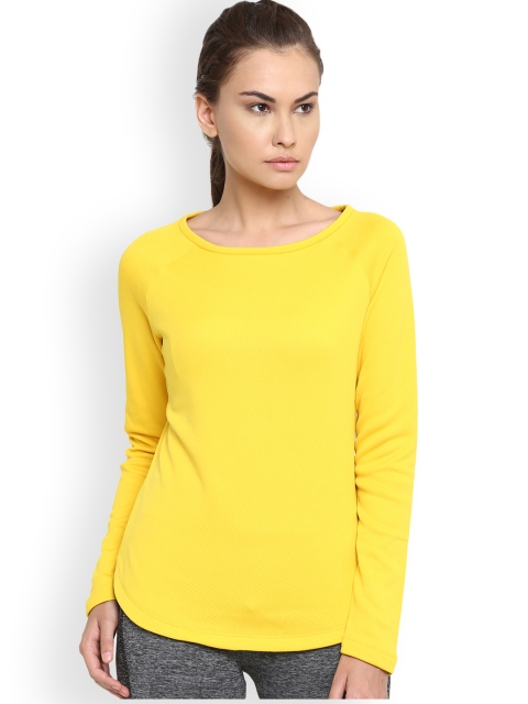 

Alcis Women Yellow Solid Round Neck T-shirt
