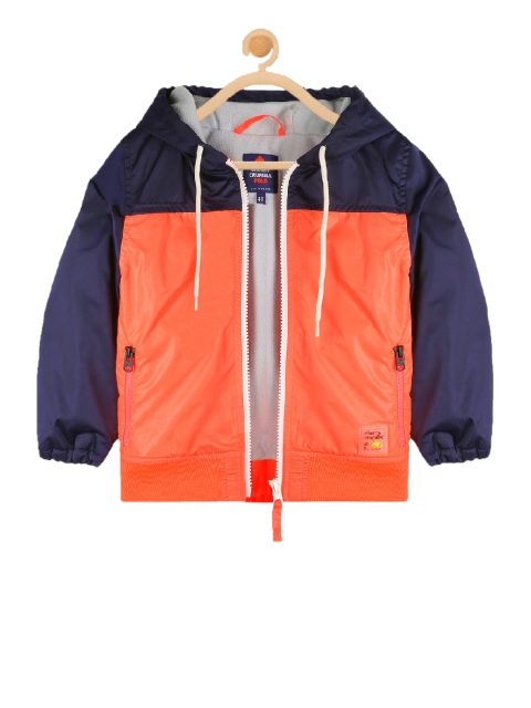 

Cherry Crumble Unisex Orange Colourblocked Jacket