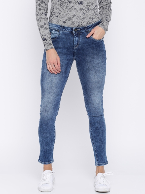 

U.S. Polo Assn. Women Blue Skinny Fit Low-Rise Clean Look Stretchable Jeans