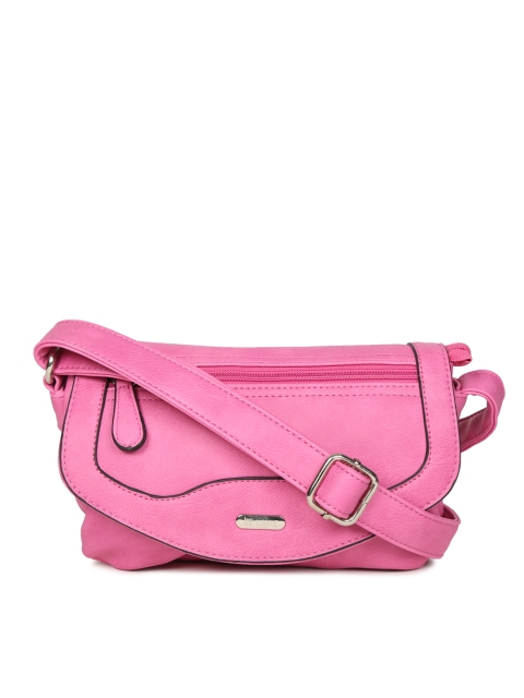 

Lavie Pink Solid Sling Bag